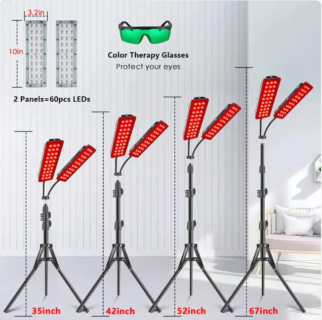 The Vital Beam | Dual-Head Red Light Therapy Lamp
